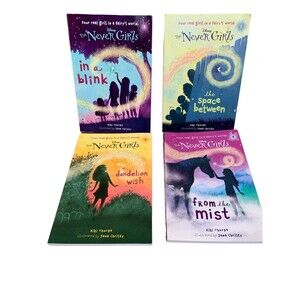 DISNEY THE NEVER GIRLS Books Lot of 4 Kiki Thorpe Book 1 2 3 4